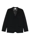 Aspesi Notched Black Jacket In Black