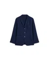 Aspesi Blazer Samuraki In Lino - Blu In Blue