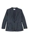Aspesi Jacket Long Sleeves Notched Lapels Front Pockets In Blue