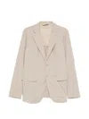 Aspesi Notch-lapel Single-breasted Blazer In Brown