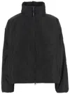 Aspesi High-collar Zip-front Bomber Jacket In Black