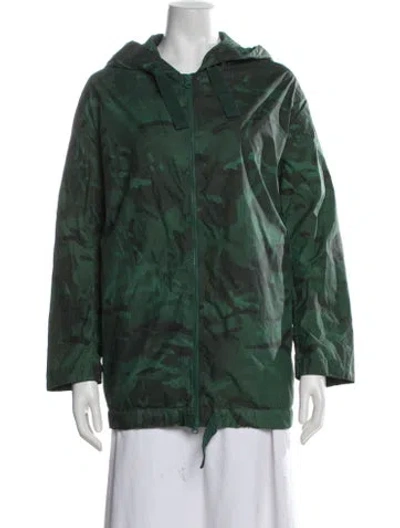 Pre-owned Aspesi Nylon Camouflage Print Utility Jacket In Green