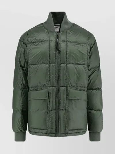 Aspesi Nylon Down Jacket Adjustable Hem In Green