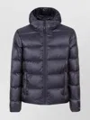 Aspesi Nylon Down Jacket With Hood And Pockets In Blue