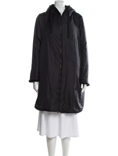 Pre-owned Aspesi Nylon Faux Fur Coat In Gray