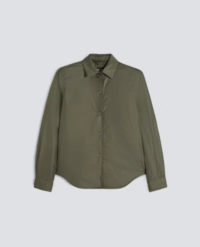 Aspesi Nylon Glue Shirt Jacket In Green