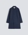 Aspesi Nylon Overcoat In Blue