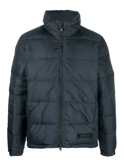 Aspesi Nylon Puffer Jacket In Azul