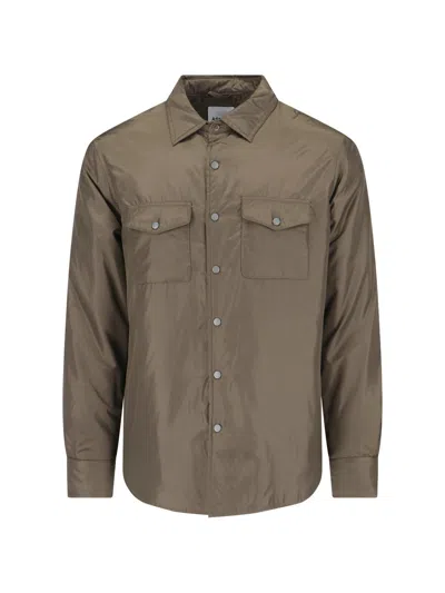 Aspesi Nylon Shirt Jacket In Green