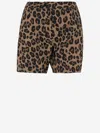 Aspesi Nylon Short Pants With Leo Pattern In Spotted