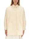 Aspesi Oversize Lightweight Collared Button-down Shirt In Neutral