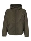 Aspesi Hooded Zip-up Jacket In Green