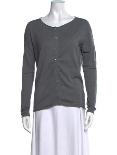 Pre-owned Aspesi Open Front Sweater In Grey
