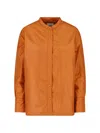 Aspesi Orange Button-up Technical Fabric Jacket In Orange