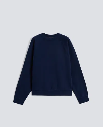 Aspesi Organic Cotton Open Sweatshirt In Blue