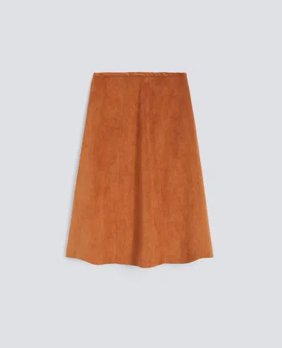 Aspesi Original Alcantara  Skirt In Brown