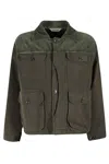 Aspesi Overfit Cotton Jacket With Pointed Corduroy Collar