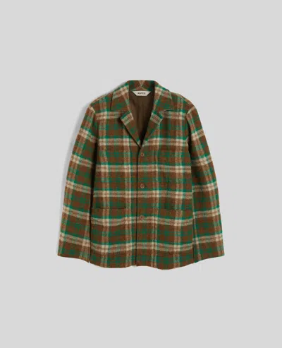 Aspesi Overshirt Fandango Wint In Lana Shetland - Check Verde