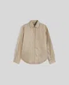 Aspesi Overshirt Glue In Nylon Imbottita - Beige In Beige