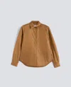 Aspesi Padded Snap-fastening Shirt In Brown