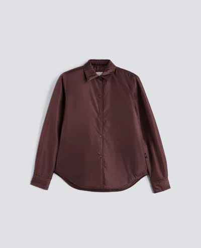 Aspesi Overshirt Glue In Nylon Imbottita - Bordeaux In Burgundy