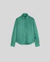 Aspesi Overshirt Glue In Nylon Imbottita - Verde Bandiera In Verde Bandiera