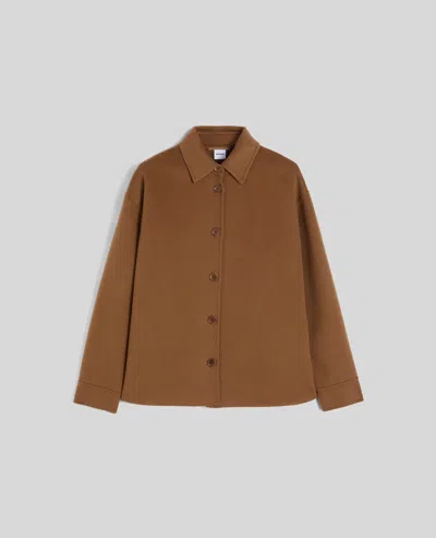 ASPESI OVERSHIRT IN DOUBLE DI LANA - CAMMELLO