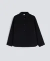 Aspesi Overshirt In Double Di Lana - Navy In Black