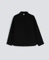 Aspesi Overshirt In Double Di Lana - Nero In Black