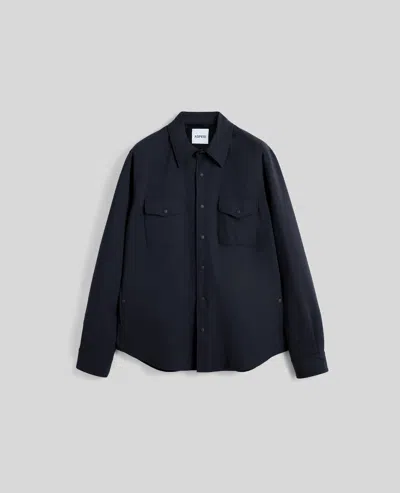 Aspesi Overshirt In Flanella Imbottita - Navy In Blue