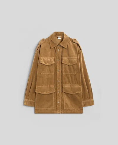 Aspesi Overshirt In Velluto - Cappuccino