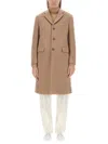 Aspesi Classic Oversize Coat With Notched Lapel In Neutral