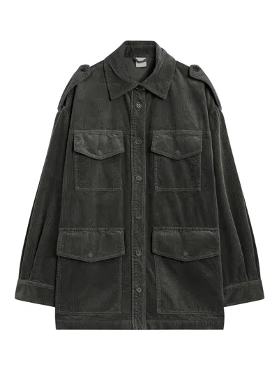 Aspesi Oversized Shirt In Dark Green
