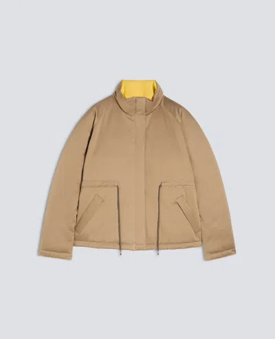 Aspesi Padded Cotton Gabardine Jacket - Beige In Brown