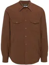 Aspesi Padded Flannel Shirt In Brown