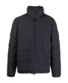 Aspesi Padded Funnel-neck Jacket In Black
