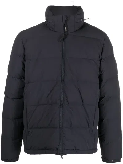 Aspesi Padded Funnel-neck Jacket In Black