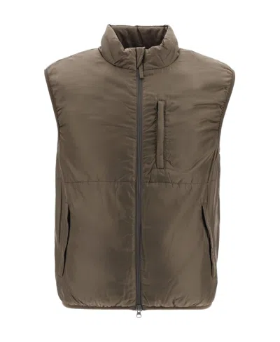 Aspesi Padded Gilet In Brown