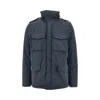 Aspesi Lightweight Nylon Jacket With Functional Design In Blue