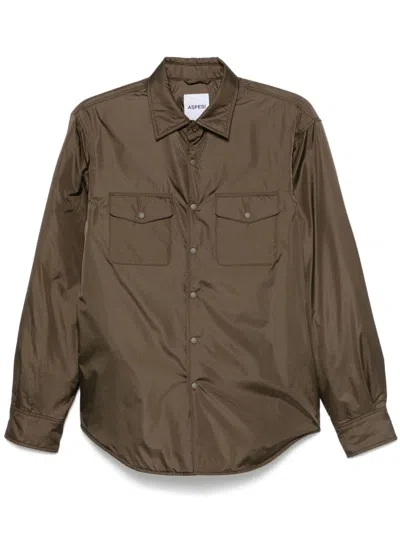 Aspesi 13 Plus Shirt Long Sleeves In Brown