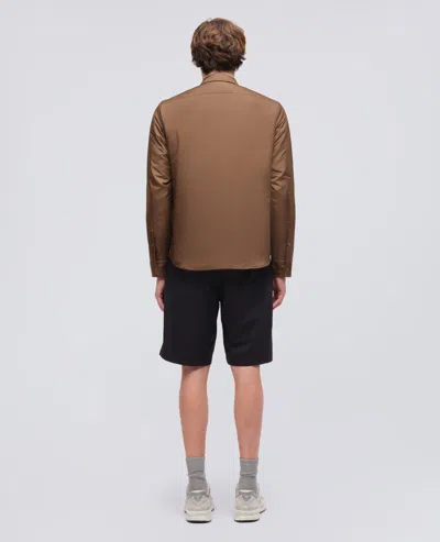 Aspesi Padded Shirt In Lightweight Nylon In Brown