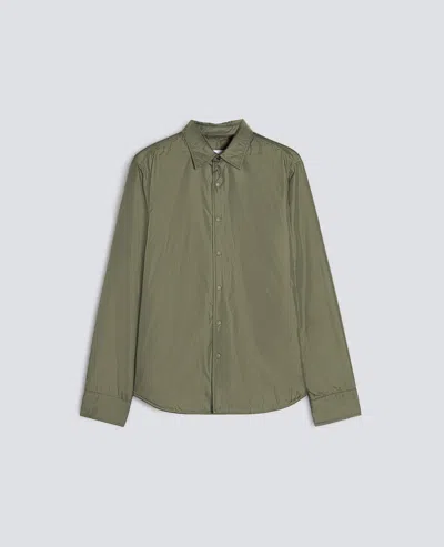 Aspesi Padded Shirt In Lightweight Nylon In Green