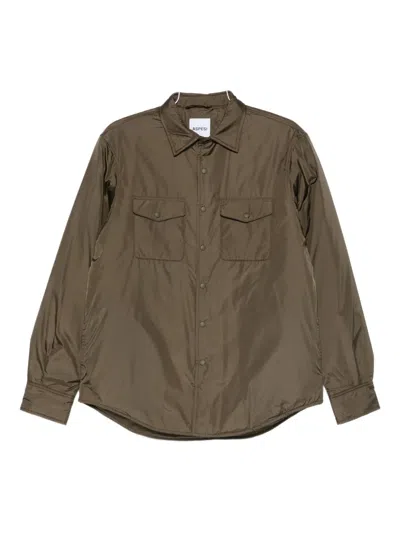 Aspesi Padded Shirt Jacket In Brown