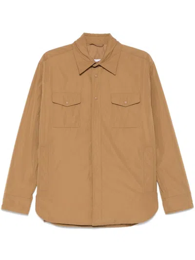 Aspesi Padded Shirt Jacket In Brown
