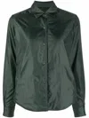 Aspesi Pointed-collar Button-up Shirt In Green