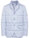 Aspesi Padded Single-breasted Blazer In Blue