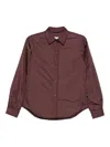 Aspesi Padded Snap-fastening Shirt In Burgundy