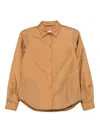 Aspesi Padded Snap-fastening Shirt In Brown
