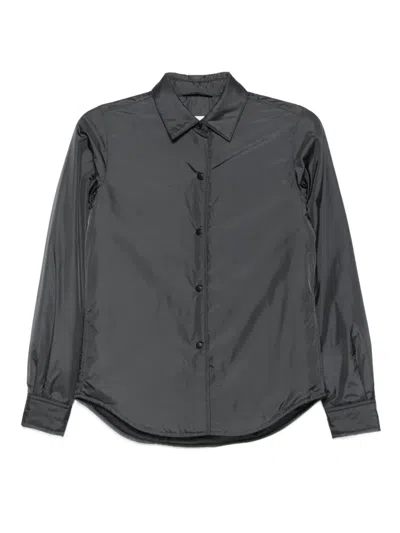 Aspesi Padded Snap-fastening Shirt In Gray