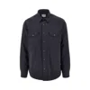 Aspesi Padded Technowool Overshirt In Blue